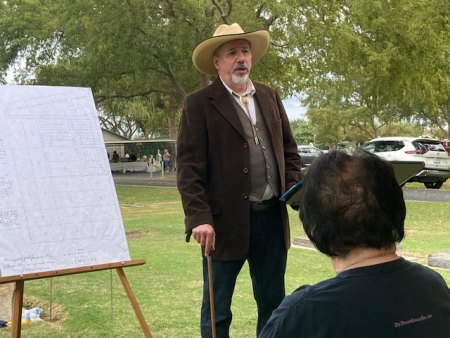 Michael Betcher takes on the role of Dr. Lavern Lee Moore, one of the founders of Lemoore.